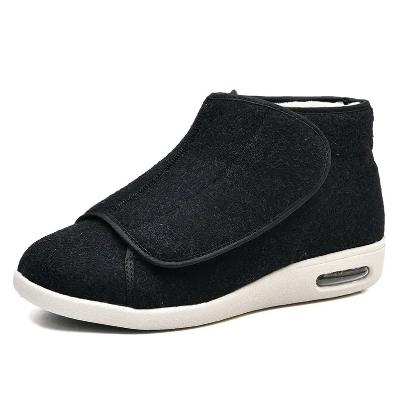 thumbnail image 1 of Zapatos de terciopelo para diabéticos, Calzado cómodo y suave con ajuste de eversión para pies anchos, ideal para caminar, moda de invierno, 1 of 4