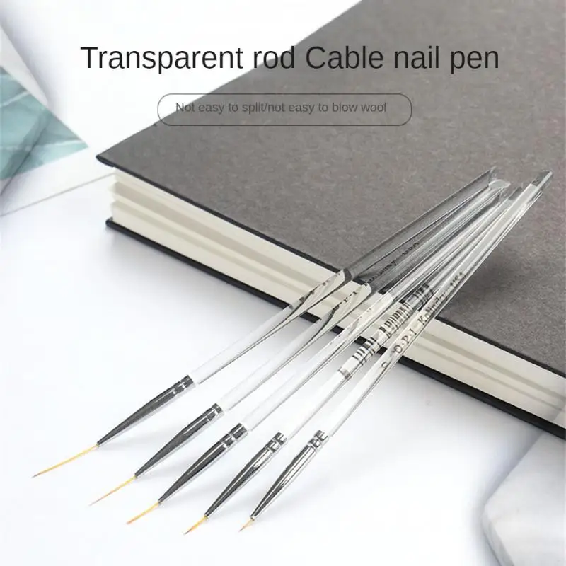 

Rod Pull Nail Pen Multifunction Ultra Fine Pull Transparent Smooth Portable Nail Nail Brushes Natural Nail Art