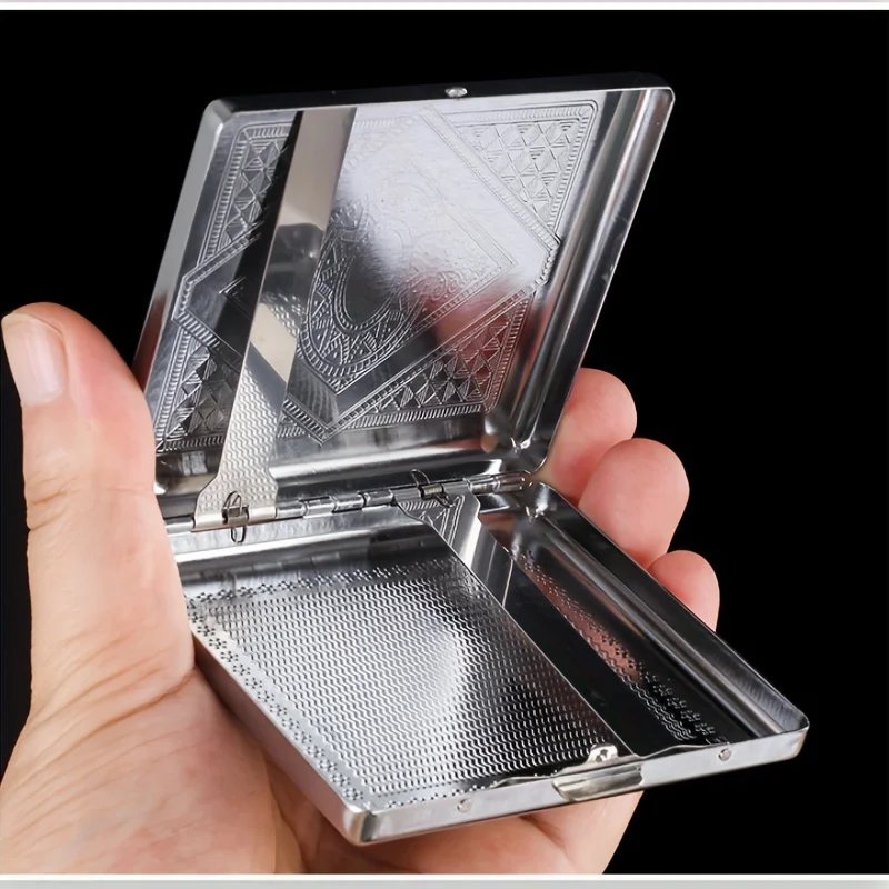 Vintage Double-Sided Spring Clip Cigarette Case - Holds 20 Cigarettes