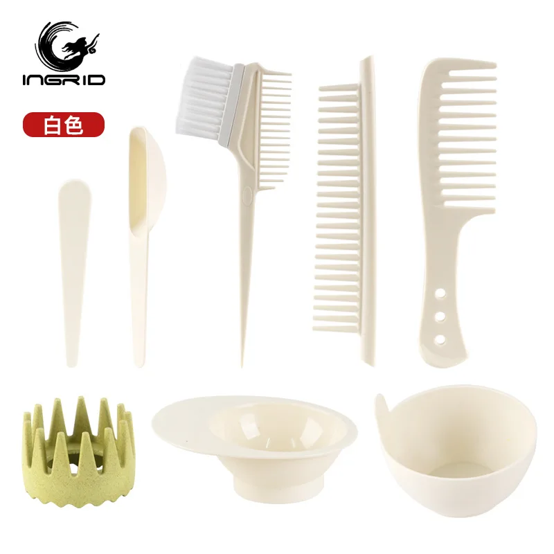 Description Picture 2 of itemAmazon Hairdressing Comb Tool 8-Piece Set Hairdressing Supplies Baking Oil Dyeing Bowl Dyeing Brush Hair Gallery Hot Dyeing Set