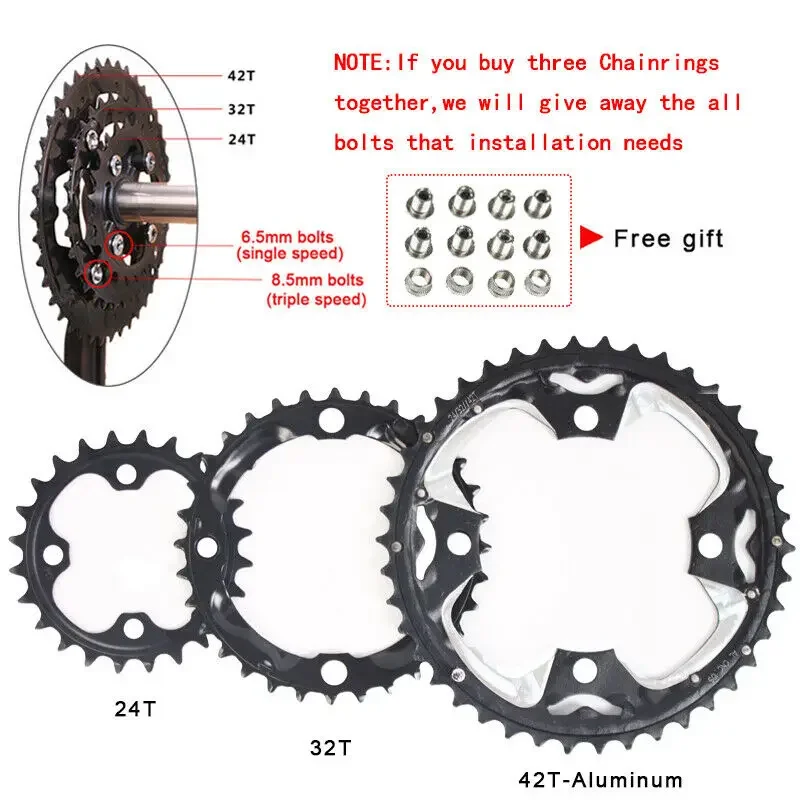 SHIMANO チェーンリング 2枚セット　42T 32T 新品 Shimano-自転車チェーンクランクセット,マウンテンバイク,ダブル