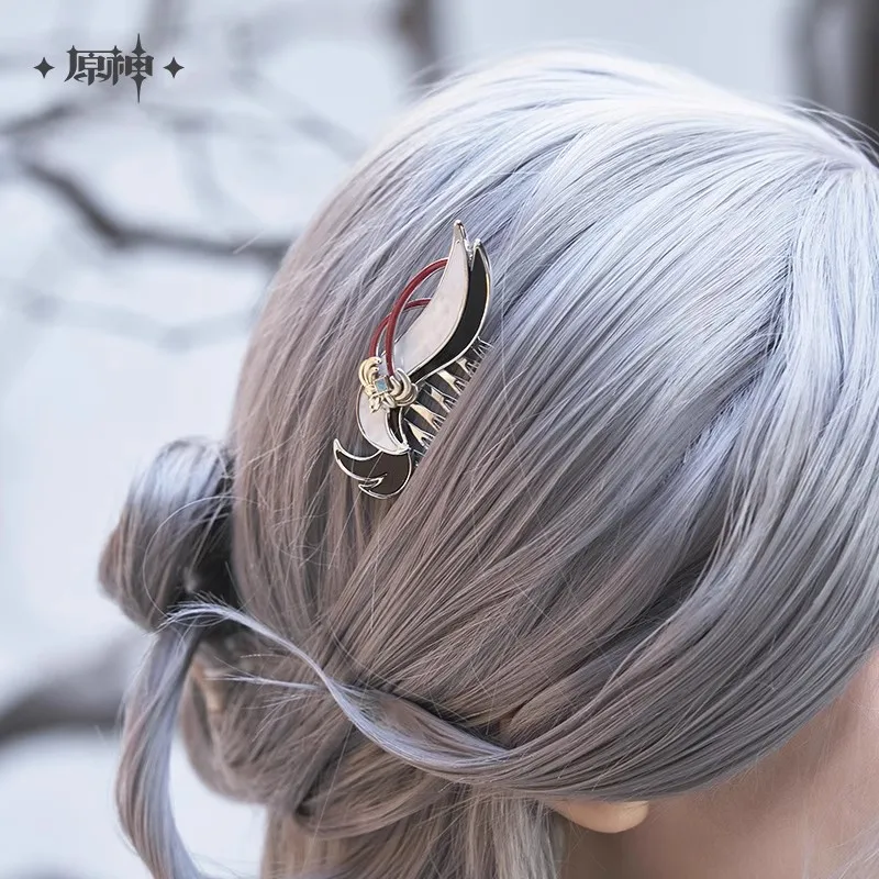 [Genuine] Shenhe Bracelet MiHoYo Official Original Genshin Impact Shenhe Theme Impression Headwear Comb Woman Cosplay Xmas Gifts