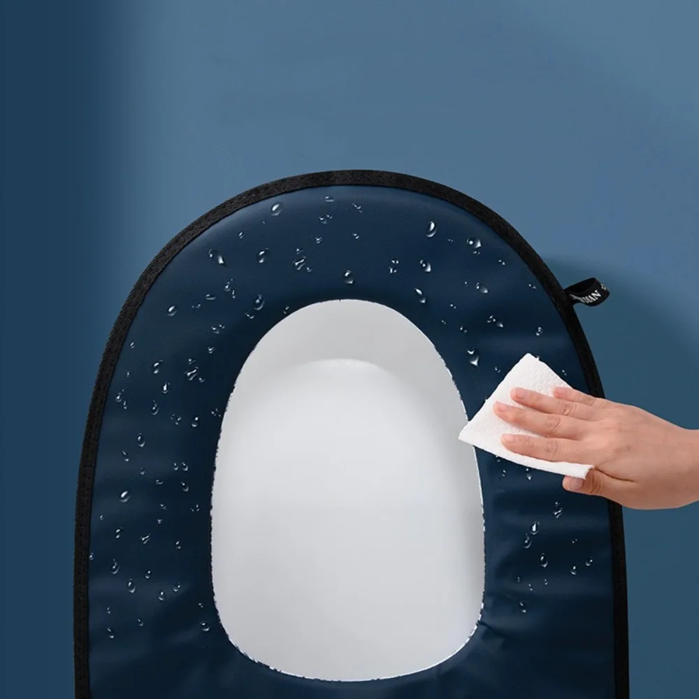 New Thickened Toilet Seat Pad Waterproof Cartoon Zipper Toilet Cover Removable Universal Toilet Seat Cover