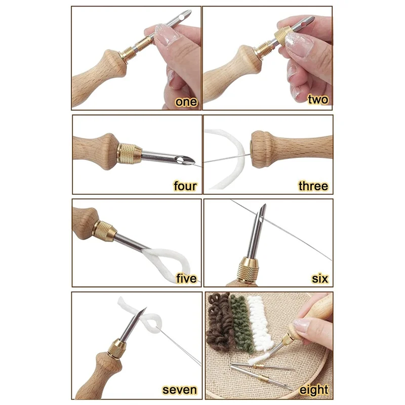 A96K-Punch Needle Needle Punch Tool,Rug Punch With Simple To Use,For Embroidery Rug DIY Handmade Art Crafts