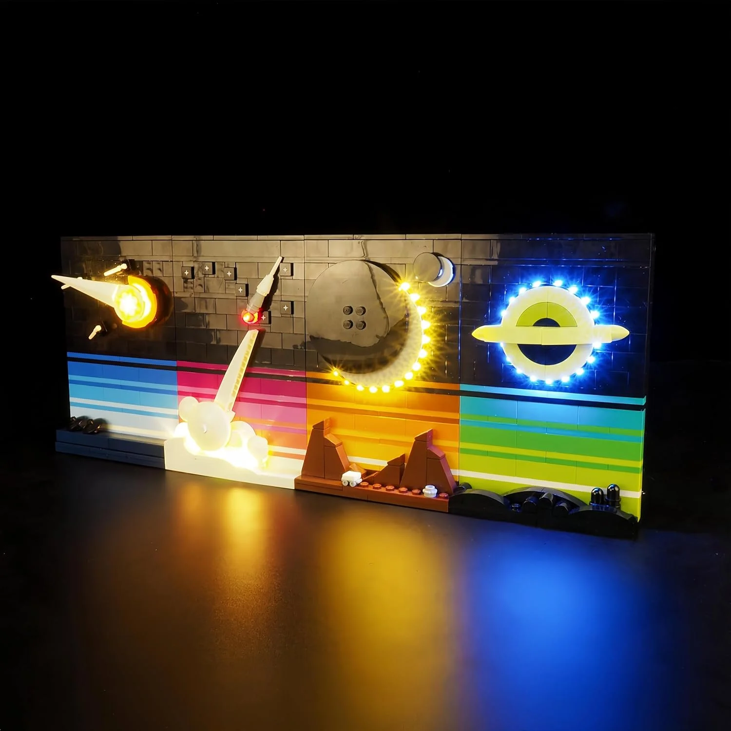 레고 21340 우주 시대 이야기용 MAXCXT LED 조명 세트 DIY 장식 램프(레고 빌딩 블록 세트는 포함되지 않음)