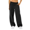 Women s Causal Trouser Drawstring High Waist Jogger Pants Baggy Straight Wide Leg Sweatpants with Pockets 1