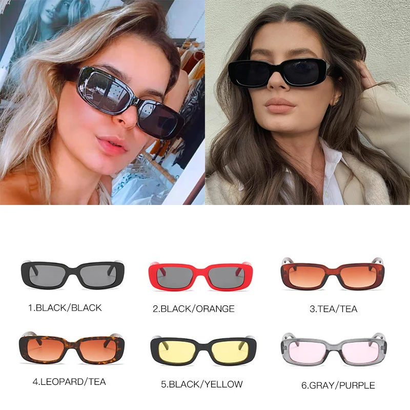 YAMEIZE Rettangolari Quadrati Occhiali da Sole-da Uomo Moda Rettangolari da Donna con Protezione UV400 Retrò Vintage Occhiali Nero Blu