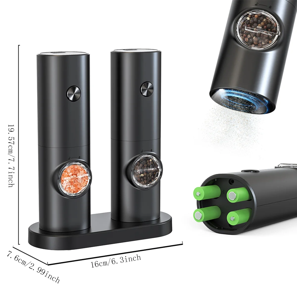 Electric Automatic Mill Pepper And Salt Grinder With LED Light Adjustable Coarseness Partner Manufacturers 6