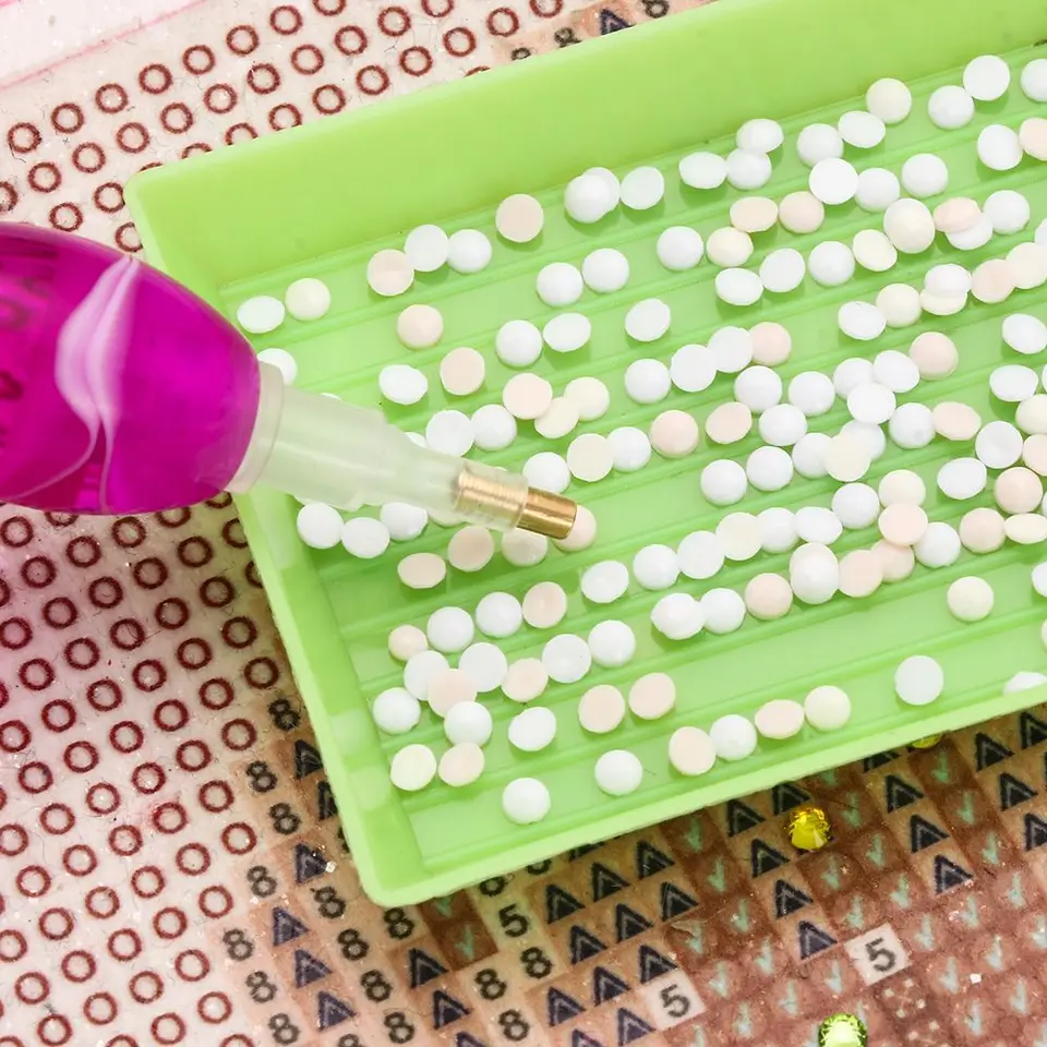 FFWTPY Stylo Applicateur Diamant Peinture Forme Vase Outil Broderie Diamant Rangement Perles Cristal Accessoires Mosaïque