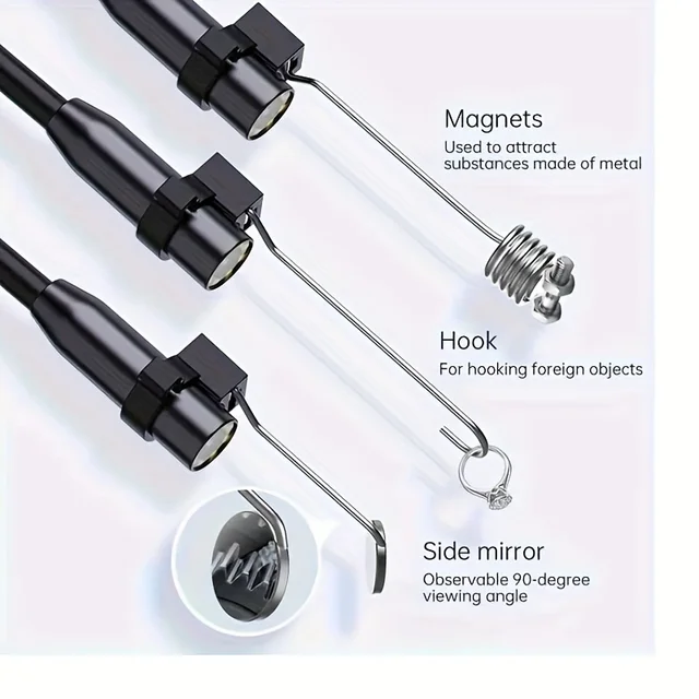 7MM Android Endoscope Camera 3 IN1 Micro USB Type C Borescope Mini Camera Waterproof LED Car Inspection For HUAWEI XIAOMI PC 5