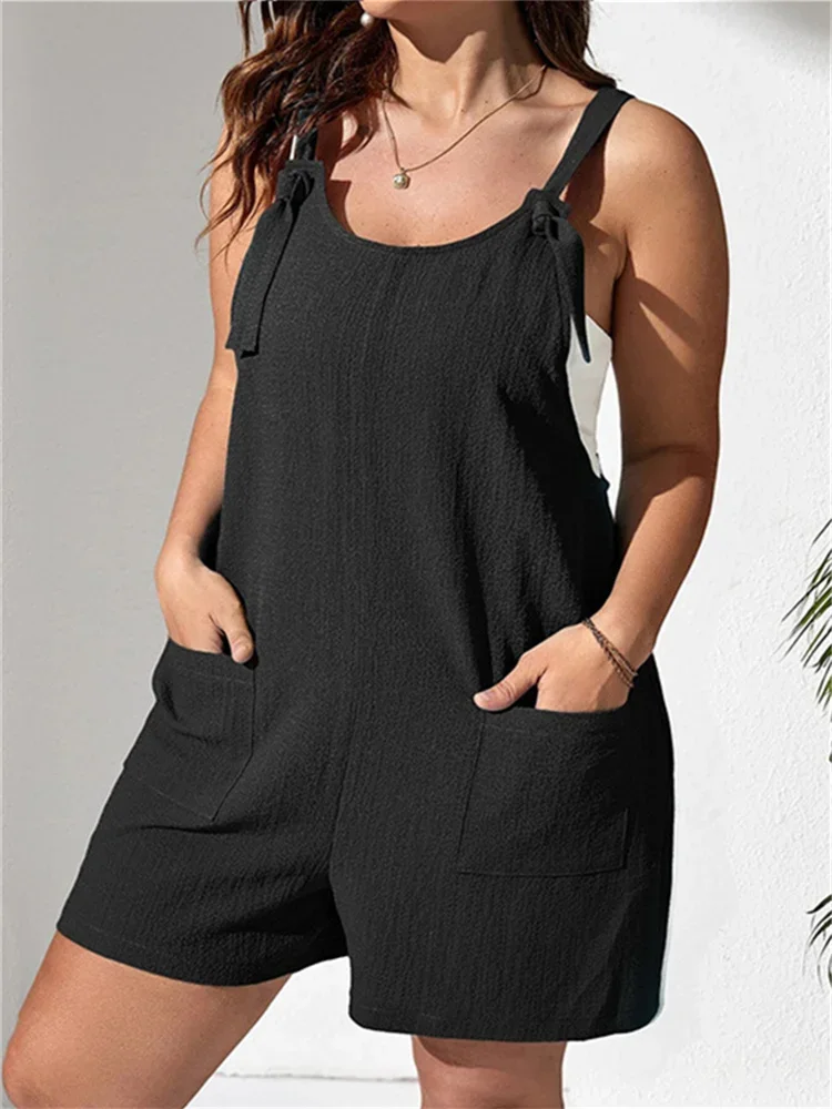 Wmstar Plus Size Women Clothing Romper Solid Jumpsuit Slip Corset Sexy Casual Shorts New Style Summer Wholesale Dropshipping