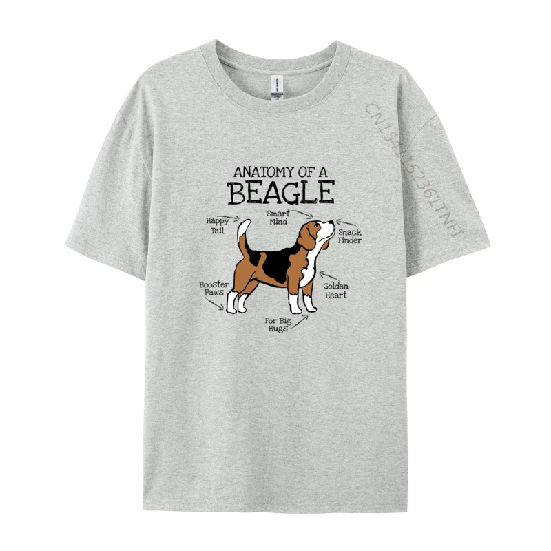 Tops & Tees Anatomy of a Beagle T Shirts Summer Fall Newest Street Short Sleeve 100% Cotton Round Neck Adult T Shirt Street Anatomy of a Beagle gray