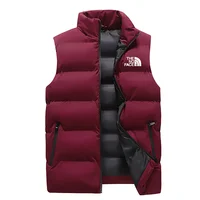 Veste à manches longues pour hommes - manteau sans manches élégant - manteau d'hiver imperméable à fermeture éclair - gilet décontracté à col montant d'automne - marque 3