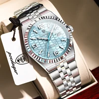 POEDAGAR Fashion Exquisite Men Wristwatches Waterproof Luminous Date Luxury Man Watch Stainless Steel Quartz Men's Watches Reloj 2