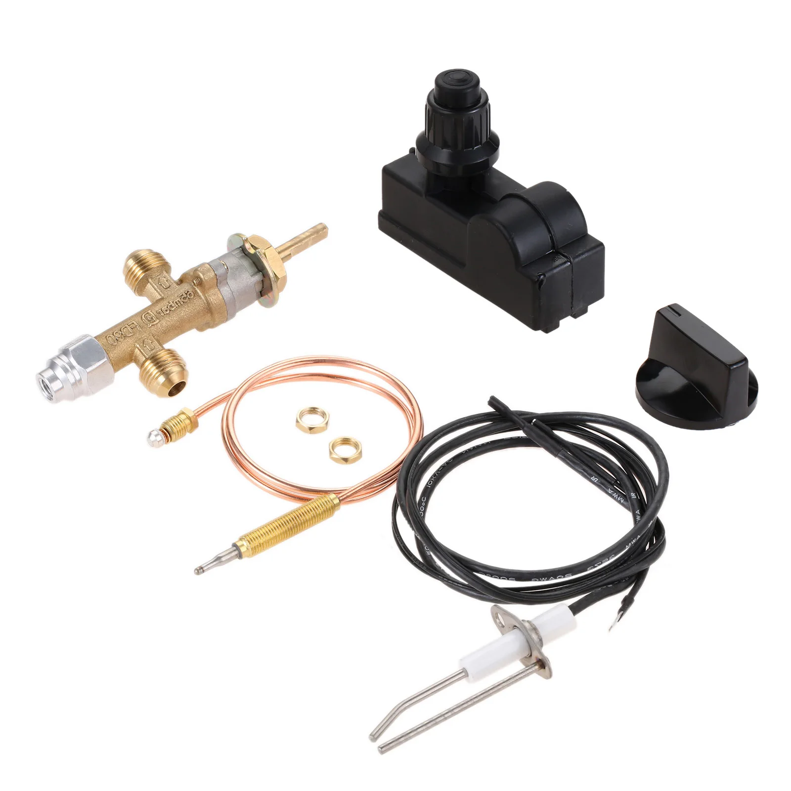 Low Pressure LPG Propane Gas Fireplace Fire Pit Flame Failure Safety Control Valve Kit for Gas Grill, Heater, Fire Pit propane tank regulator propane grill adapter