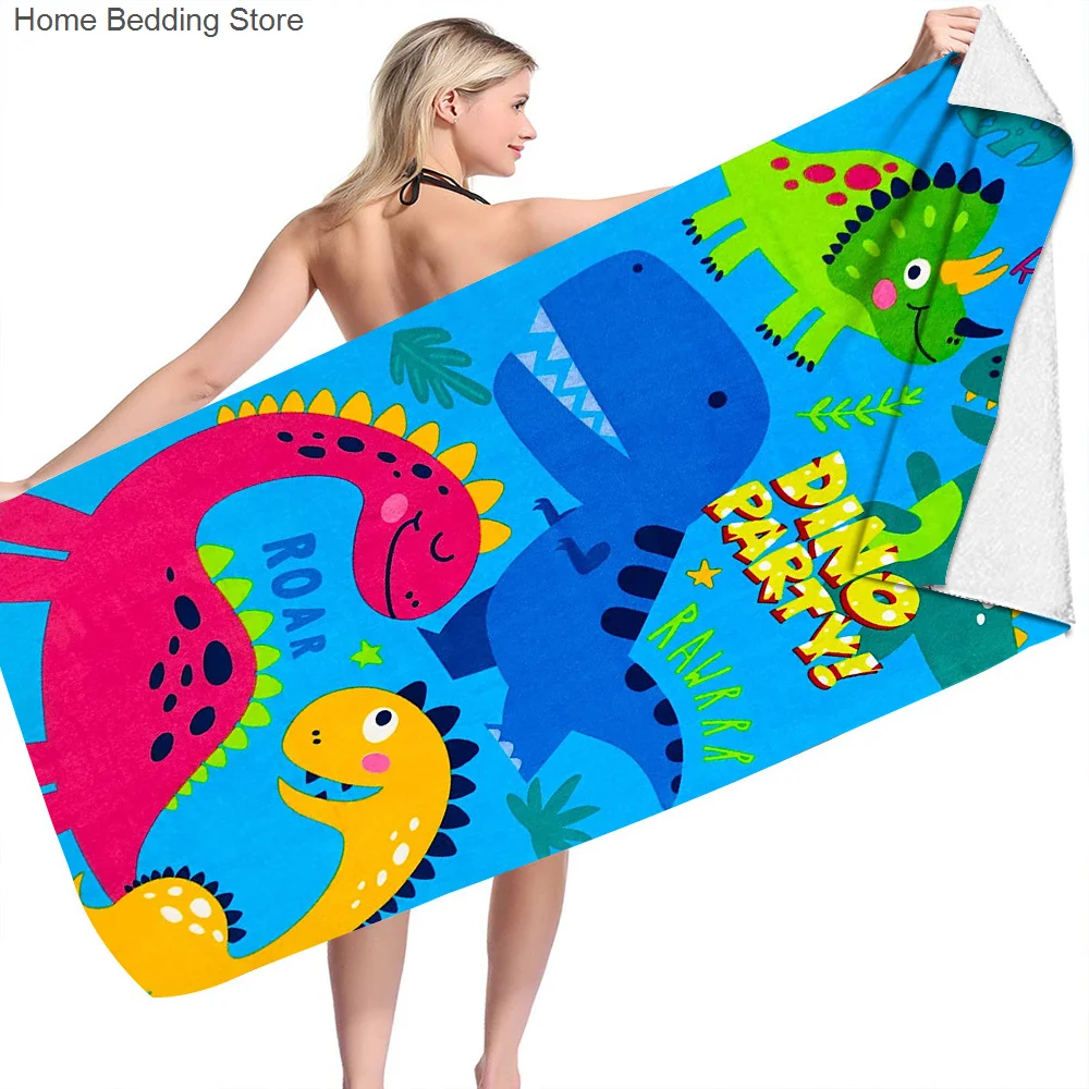 

ROAR dinosaur series beach towel Microfiber double-sided velvet beach towel swimming towel versatile square towel beach towel