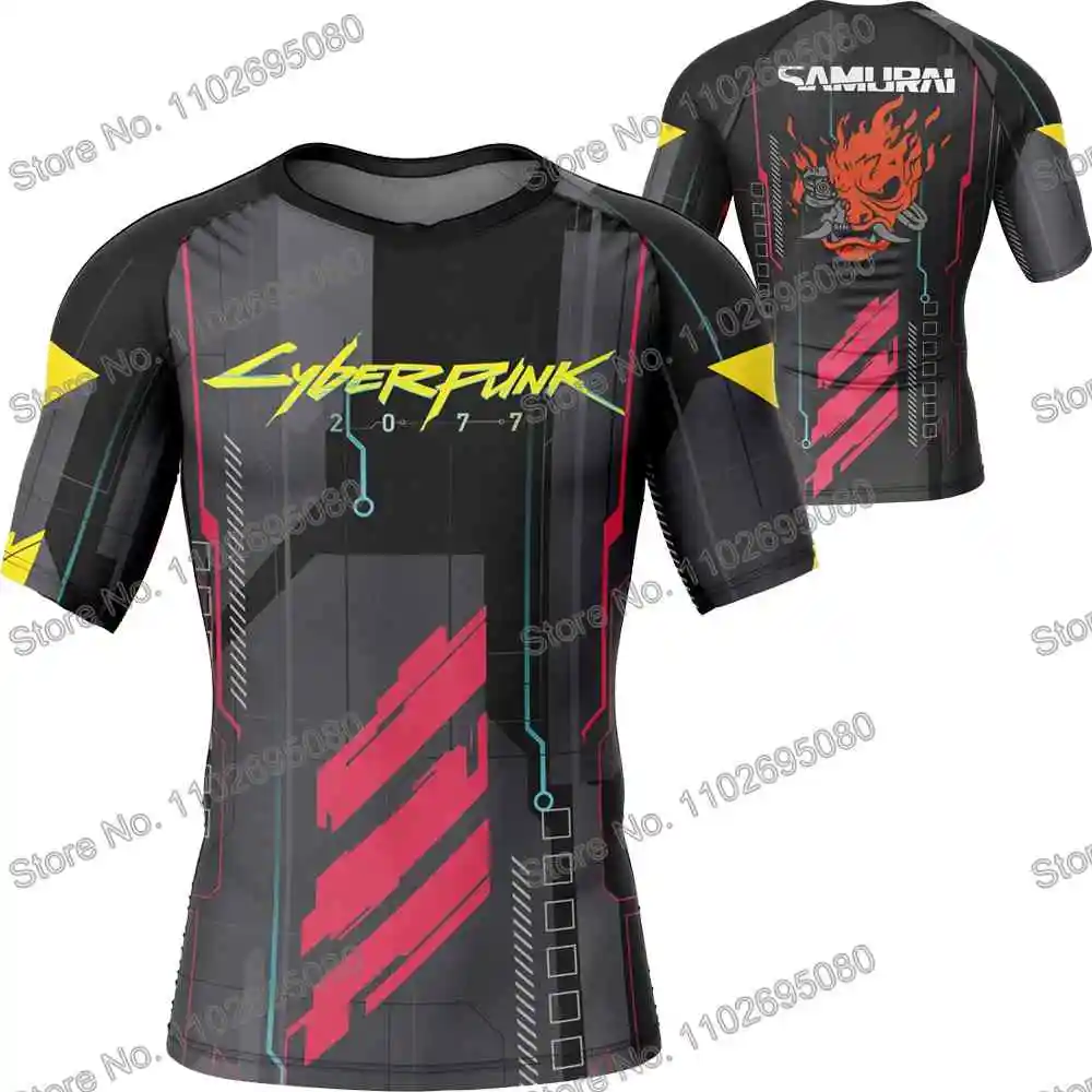 ARPG Game Surf Clothing BJJ MMA Men Rash Guard Short Sleeve Diving T-Shirt Tight Swimwear Summer Beach Floatsuit Women GYM Tops