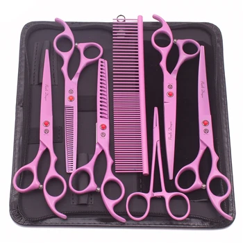 Curved Pet Grooming Thinning Shears 1
