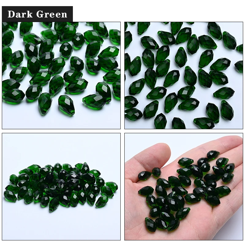 50 stücke Kristall Teardrop Perlen Kronleuchter Anhänger Waterdrop Form Faceted Perlen für Schmuck Machen DIY Ohrring Halskette Armbänder – Detail 15