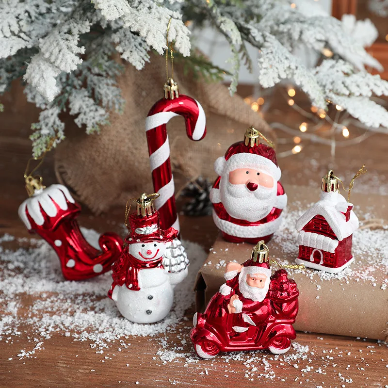Christmas Red Lollipop Candy Cane Pendant Xmas Tree Hanging Ball Ornaments Christmas Decor for Home New Year Gif 2pcs/set christmas decorations