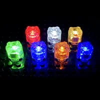LED Light Brick 5Pcs Round 2x2 Dot Flash Color Light Emitting Classic Accessories Compatible Leduo Construction Building Blocks 1