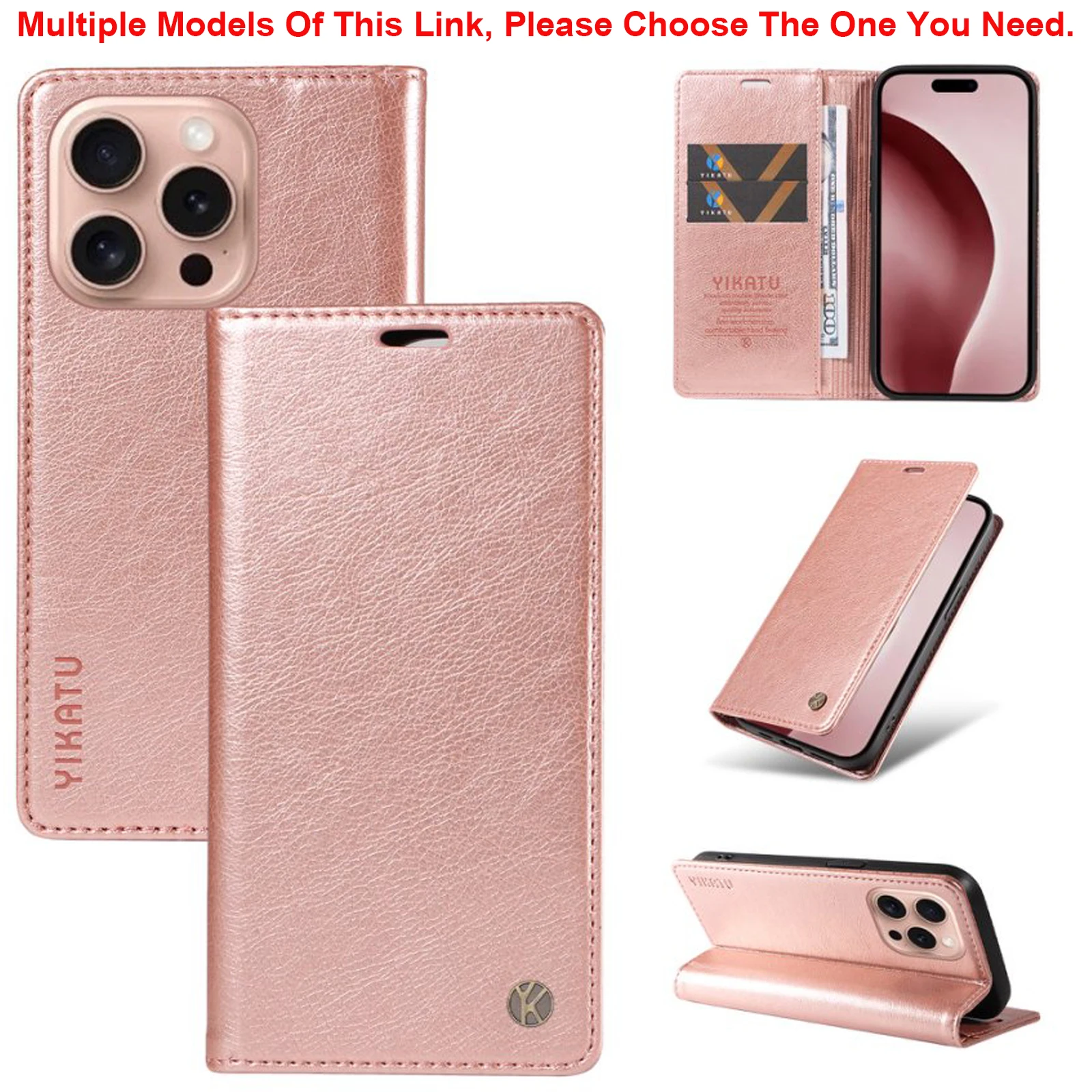 Leather Wallet Phone Case - Universal Fit