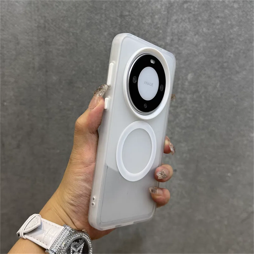 Matte Clear Candy Color Magnetic Shockproof Case