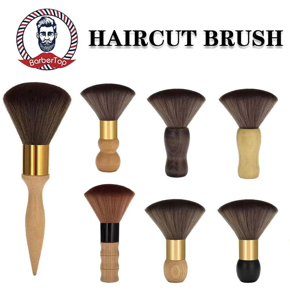Barbertop Remove Soft Brush Hair Cutting Neck Face Duster Clean Barbers Brushes Salon Stylist Hairdressing Tools Accessories