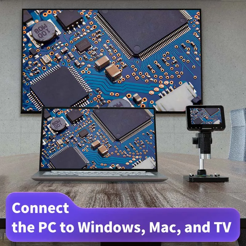 HDMI 고화질 디지털 전자 현미경, 전자 수리 PCB PC 노트북 과학 교육 완구