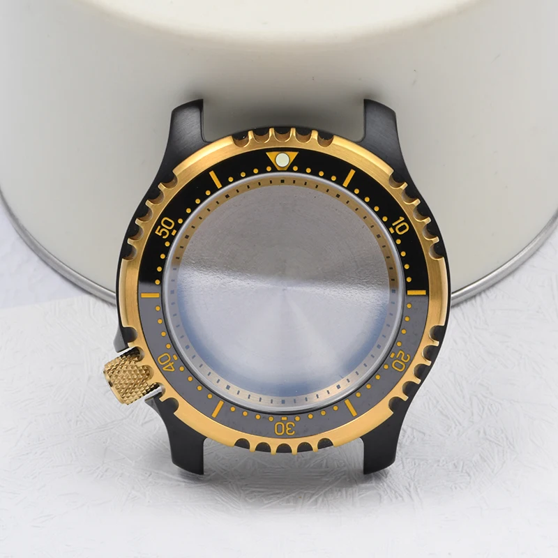 Premium Stainless Steel Diving Watch Case with Luminous Sapphire Glass