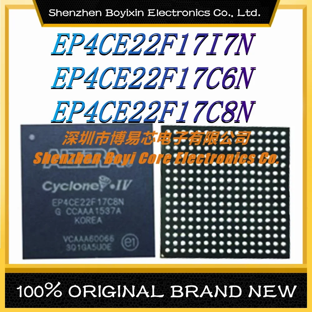 EP4CE22F17I7N EP4CE22F17C6N EP4CE22F17C8N Package: FBGA-256 Brand New Original Genuine Programmable Logic Device (CPLD/FPGA) IC