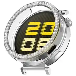 Durable Hollow Watch Case with Diamond - Style Decoration - Hard Protective PC Cover for Huawei GT6 41mm (Style 2 - Tr)