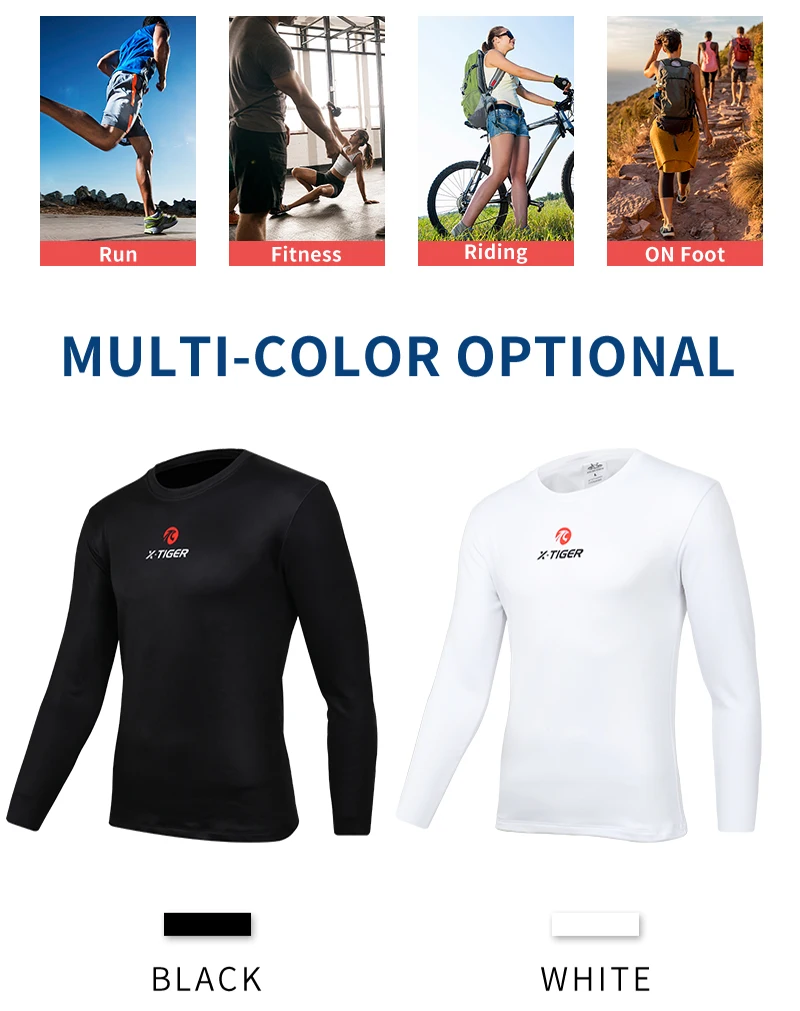 Description Picture 3 of itemX-TIGER Winter Cycling Base Layer Long Sleeve Warm Bike Underwear Fleece Sports Bike Shirt For Keep Warm Racing Bicycle Shirt