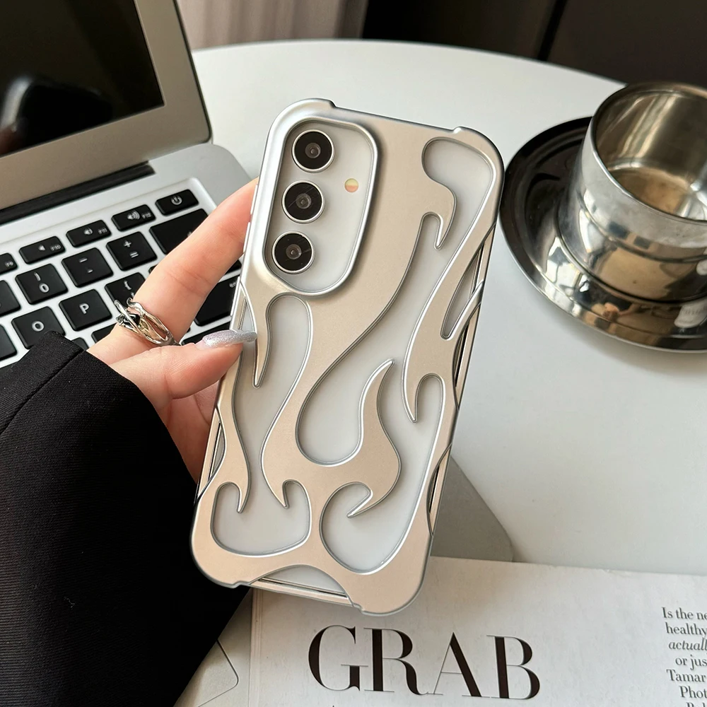 Luxury Matte Flame Shockproof Soft Silicone Phone Case