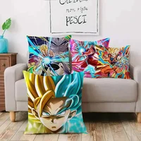 Japanese Anime Dragon Ball Serie Pillow Covers Cartoon Sofa Decorative Home Double-sided Printing Short Plush Cute Cushion Cover 2