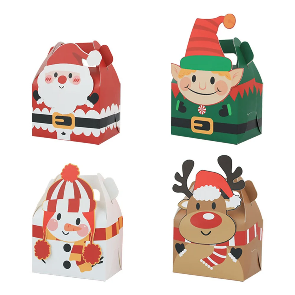Weihnachten Muffins Tragbare Candy Box Kuchen Backen Bevorzugung Geschenk Box Weihnachten Verpackung Taschen Frohe Weihnachten Neue Jahr Party Liefert