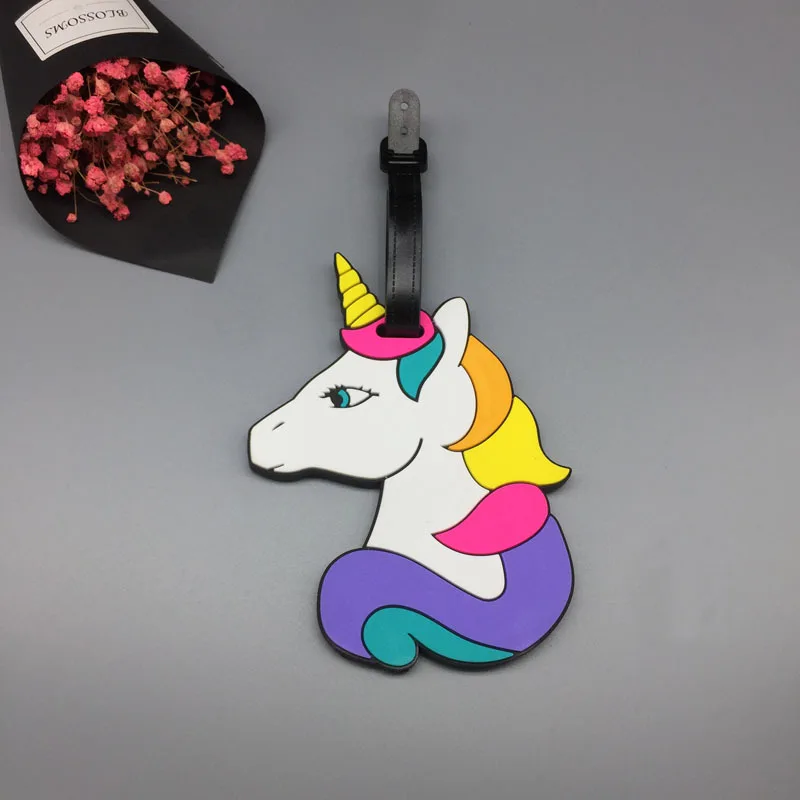 Travel Accessories Creative Luggage Tag Animal Cartoon PVC Silica Gel Suitcase ID Addres Holder Baggage Boarding Portable Label 3