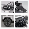 1:24 Tesla Cybertruck Pickup With Motorcycle Alloy Car Model Diecast Toy Vehicle Sound and Light Simitation Cars Model Toys Gift 3