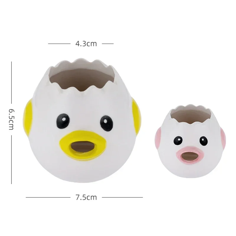 Cute Chicken Ceramic Egg White Separator Creative Egg Yolk Protein Separator Filter Cooking Baking Tools Kitchen Accessories