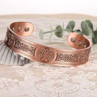 Pure Copper Magnetic Cuff Bracelet for Women and Men