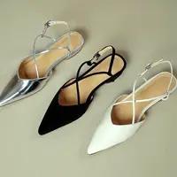 Женские босоножки с острым носком FEDONAS на каблуках из натуральной кожи