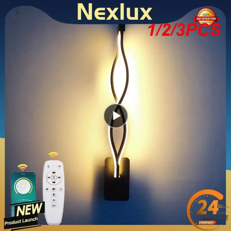 

1/2/3PCS Modern Acrylic Desk Lamp Night Light Easy Install Energy-saving LED Wall Lamp Bedroom Beside Lamp Home Decor