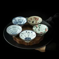 80ml Blue And White Porcelain Cone Teacup Anti Scaling Hand-Painted Ceramic Tea Bowl Travel Meditation Cup Chinese Tea Set