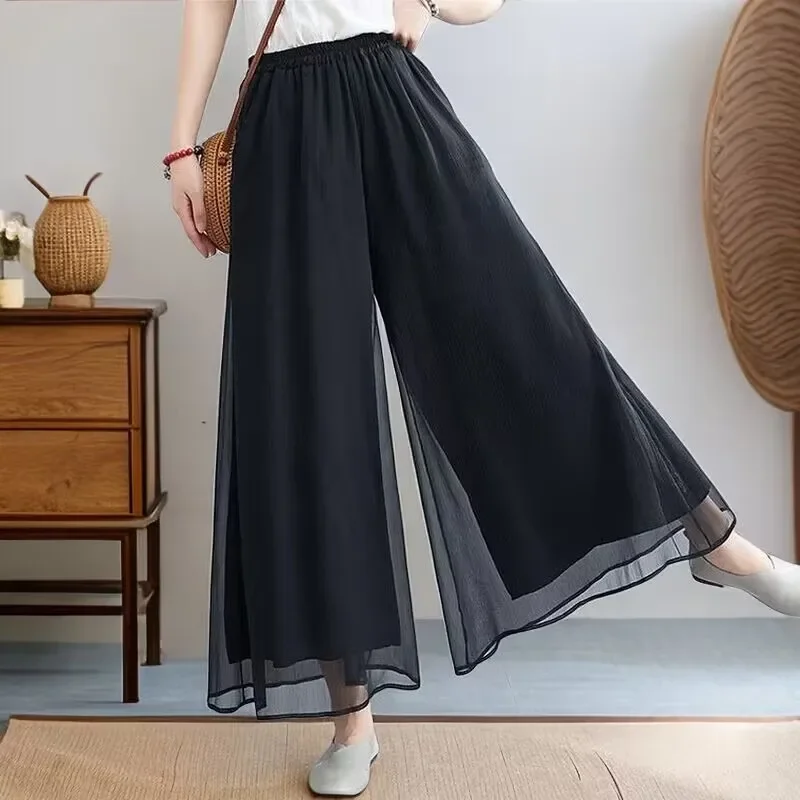 Women Pants Women Chinese Classical Dance Clothing Female Trousers Practiice Clothes Modern Elastic Waist Ethnic Pants