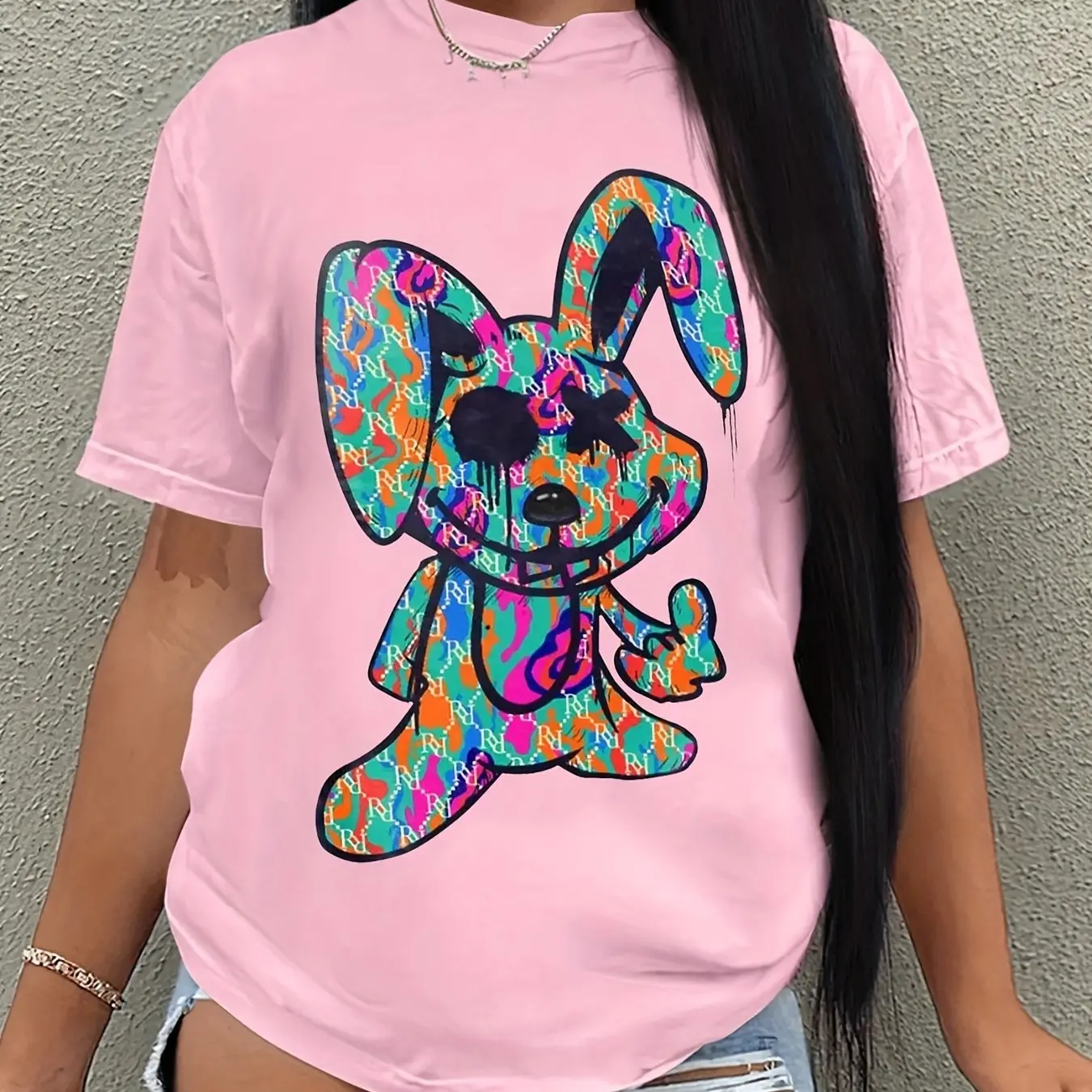 Cartoon-Rabbit-Print-T-shirt-Casual-Crew-Neck.jpg