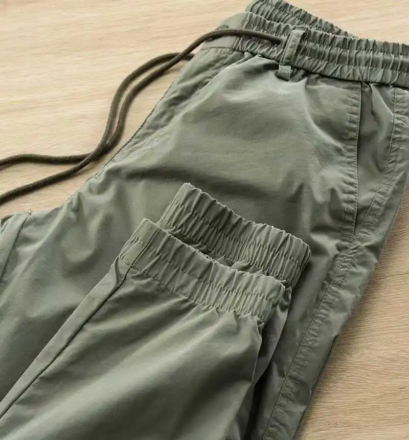 Men's Casual Workwear Pants Outdoor Leisure Trousers for Construction Site Wear Resistant Cuffed Long Pants Summer Thin Sle
