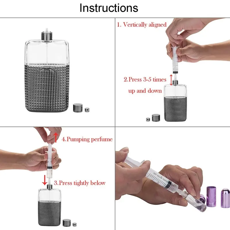 Syringe Dispenser syringe dispenser 2/5/10ml Plastic Syringe Perfume Dispenser for Refill Cosmetic Liquid Essential Oil Portable Quantitative Dispensing Tools