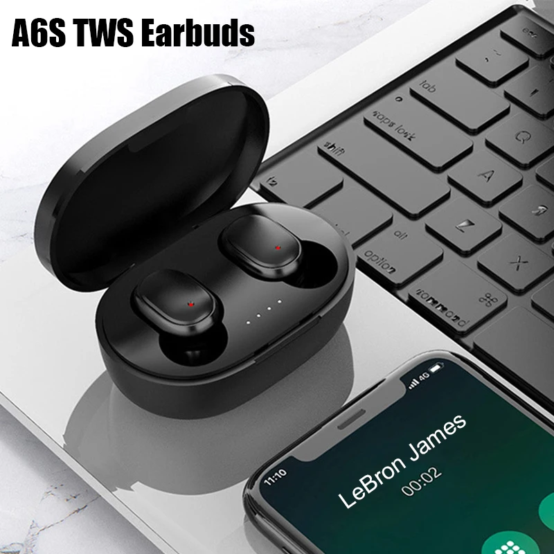 A6S TWS Wireless Headphones Bluetooth Earphone 5.0 Stereo Headset Earbuds with Microphone For iPhone Xiaomi 2