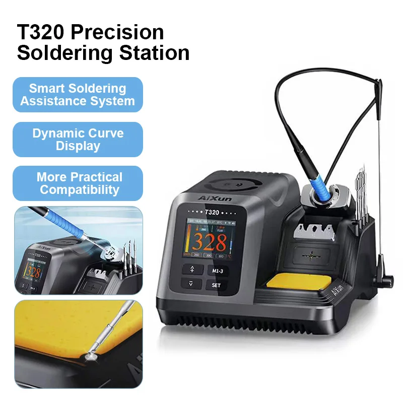 

JC AIXUN T320 Smart Rework Station with T245 T210 Solder Iron Tips Mobile Phone PCB BGA Repair Heating Welding Platform