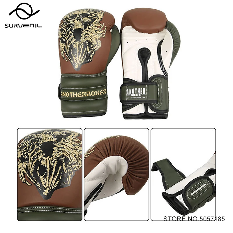 Leather Boxing Gloves Kids Adults Muay Thai Grappling Gloves for Men Women Boxer MMA Punching Kickboxing Sparring Fighting Glove